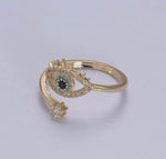 Load image into Gallery viewer, Evil Eye 🧿 Zircons Ring
