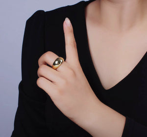 14K Gold Dome Ring