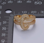 Load image into Gallery viewer, 24K Gold Filled Cz Double Band Ring ✨
