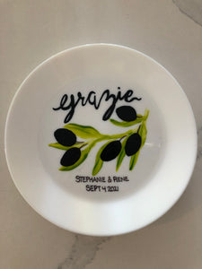 Hand Drawn Plates & Olive Oil Sets