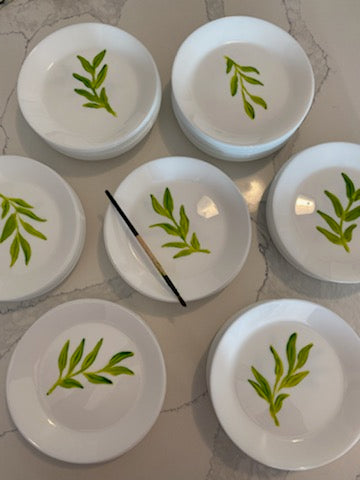 Hand Drawn Plates & Olive Oil Sets